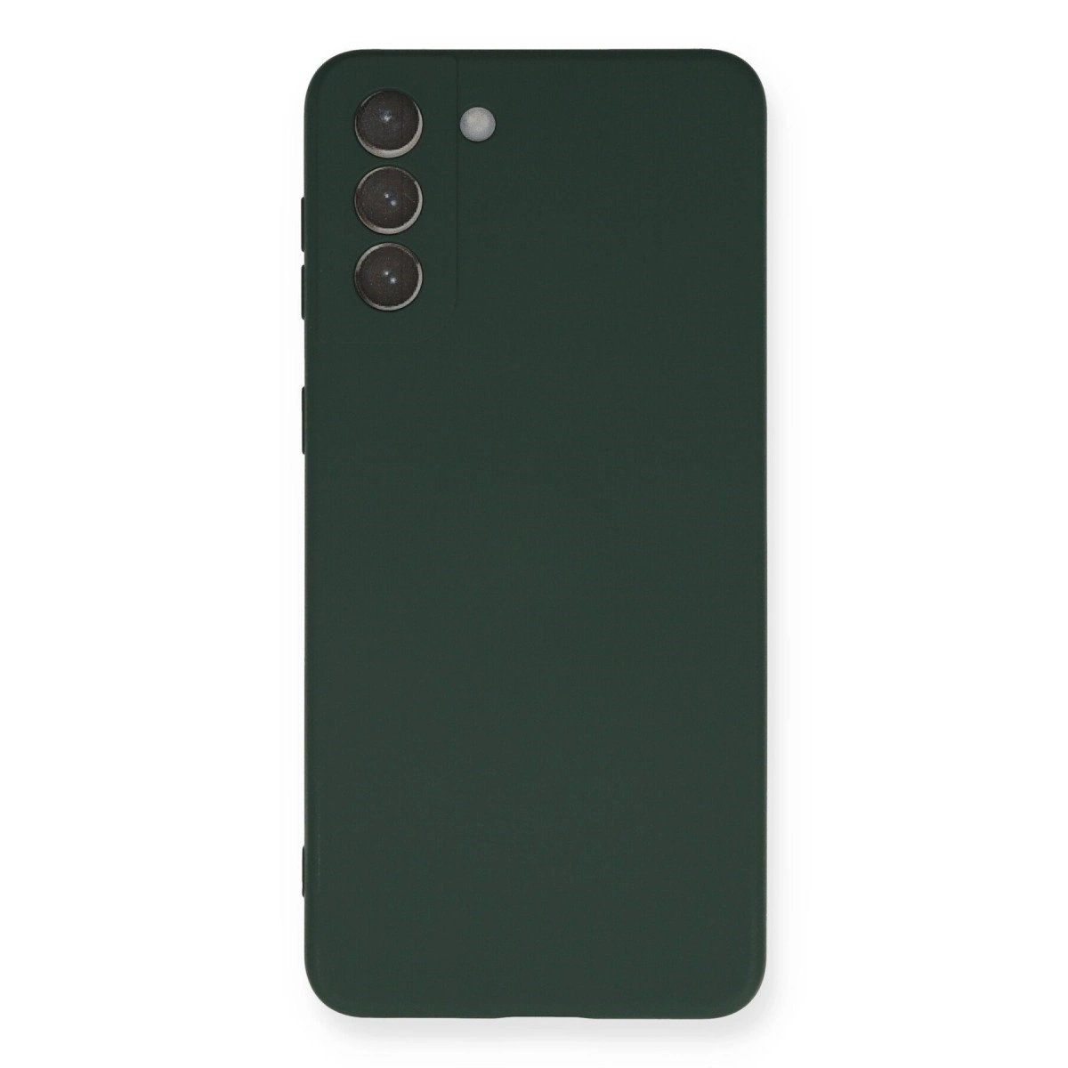 Samsung Galaxy S21 Plus Kılıf Nano İçi Kadife Silikon - Koyu Yeşil