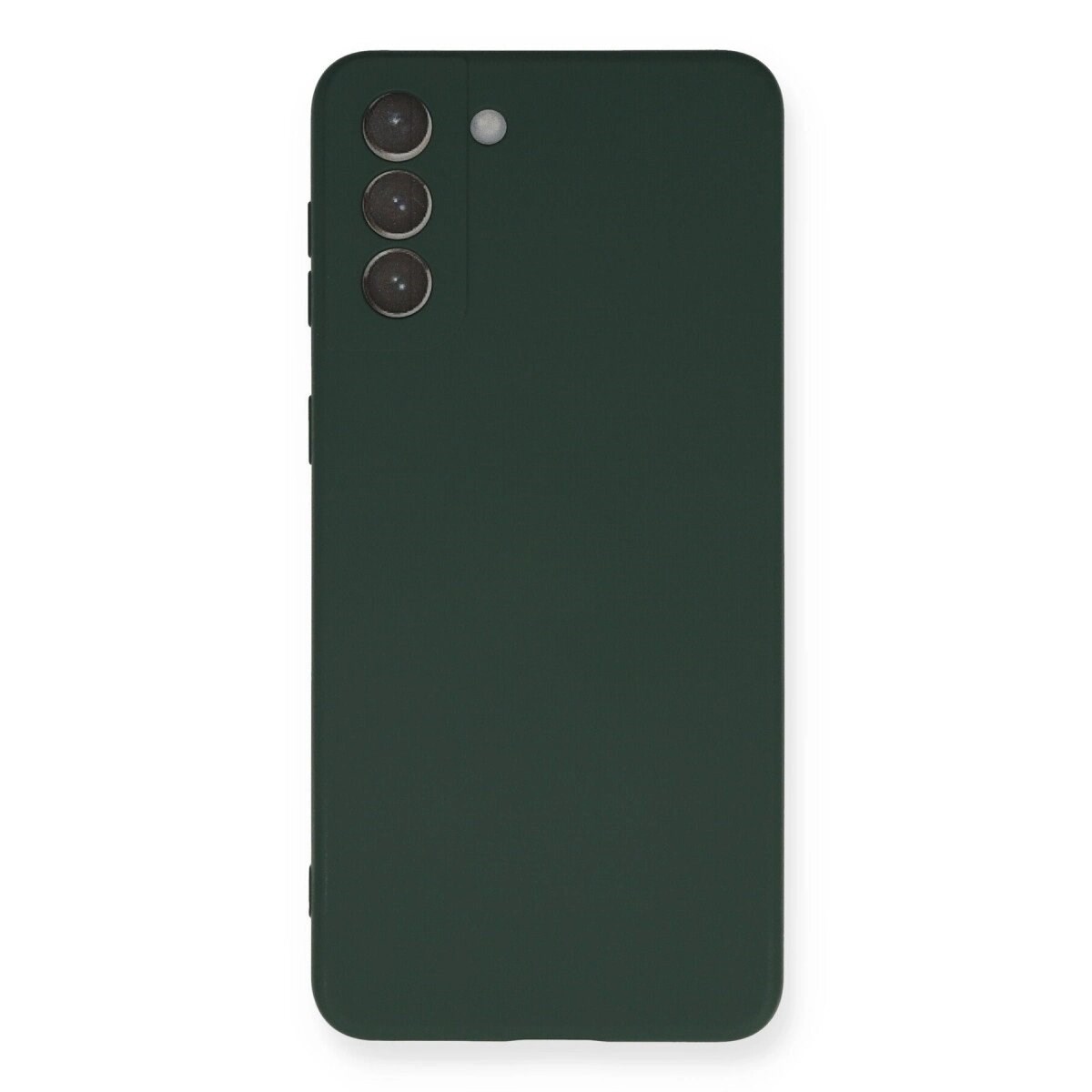 Samsung Galaxy S21 Plus Kılıf Nano İçi Kadife Silikon - Koyu Yeşil