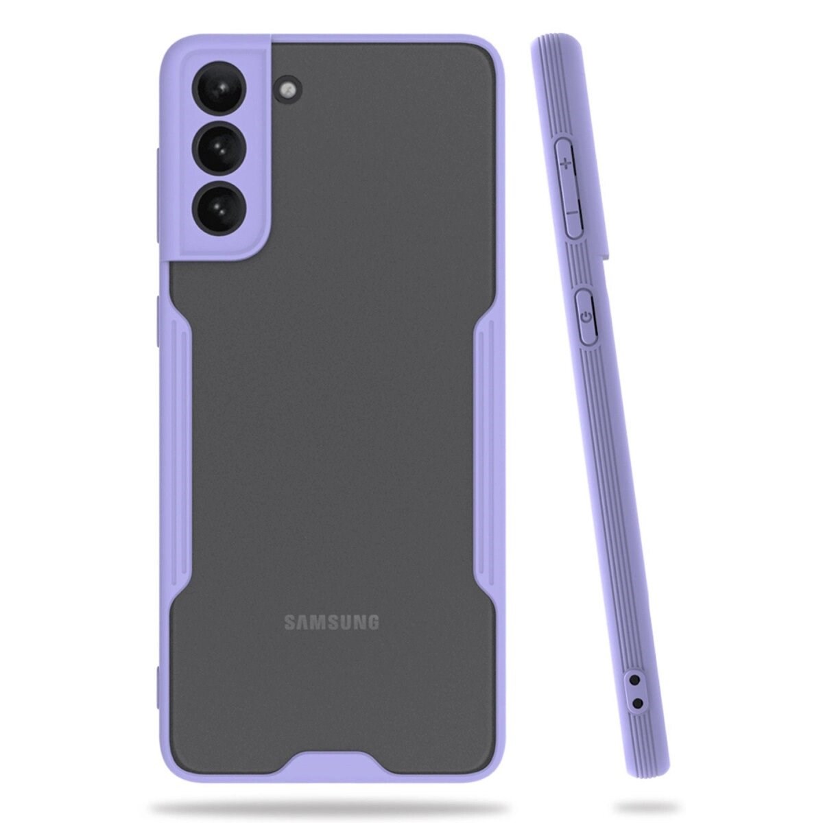 Samsung Galaxy S21 Plus Kılıf Platin Silikon - Lila