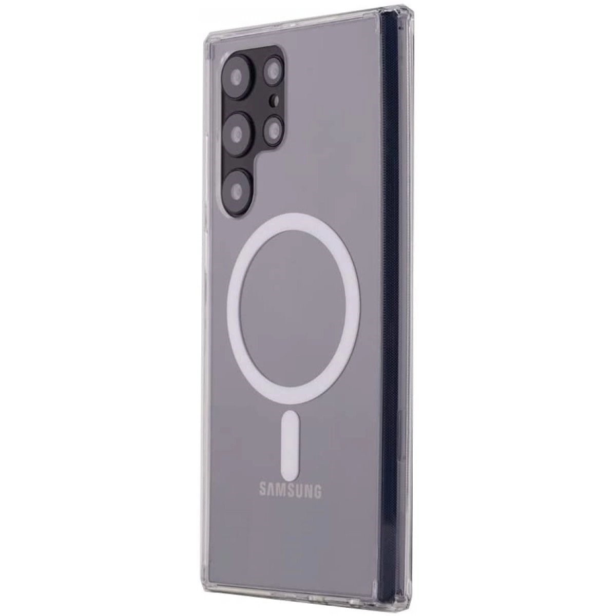 Samsung Galaxy S22 Ultra Kılıf Magneticsafe Şeffaf Silikon - Şeffaf