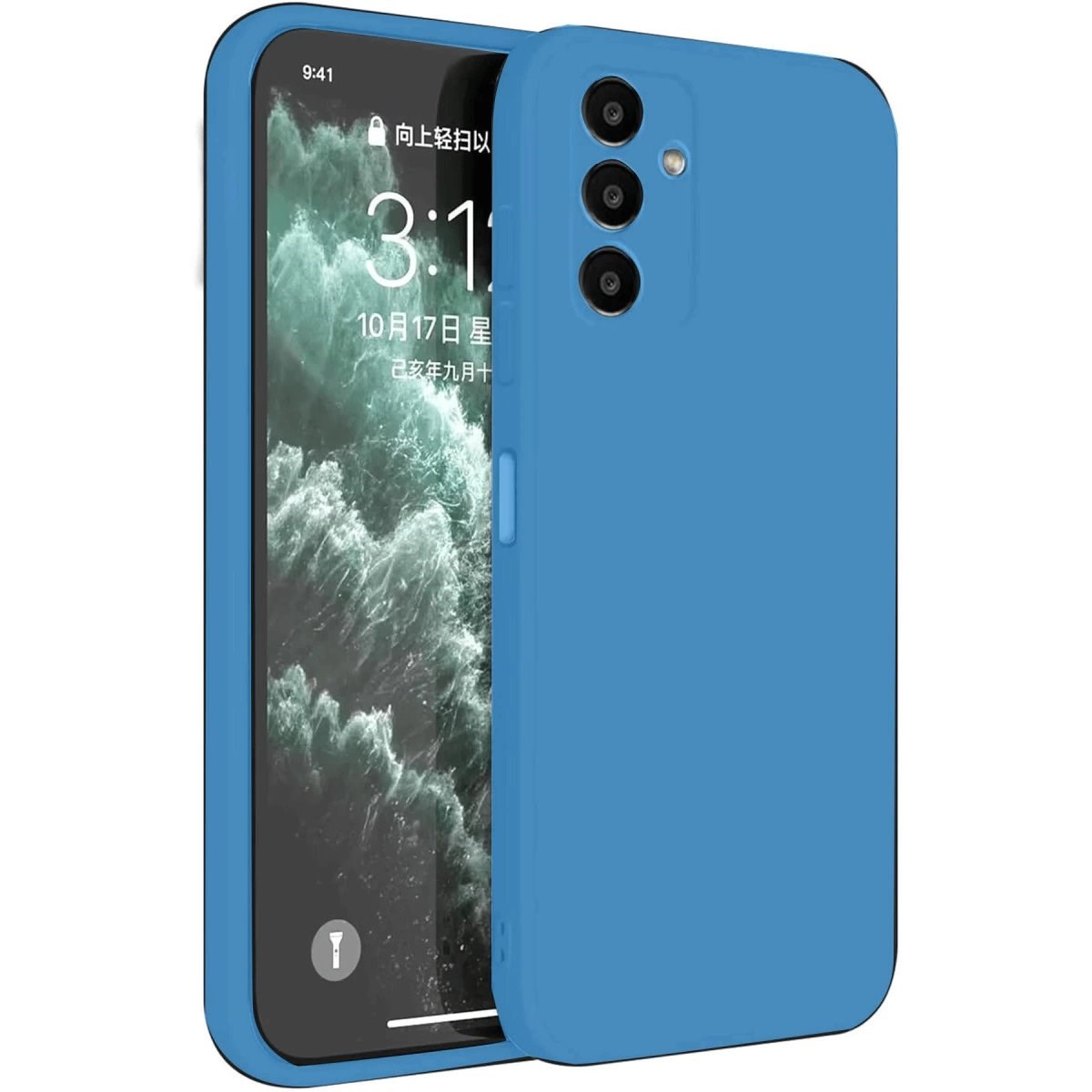 Samsung Galaxy S23 Fe Kılıf First Silikon - Mavi