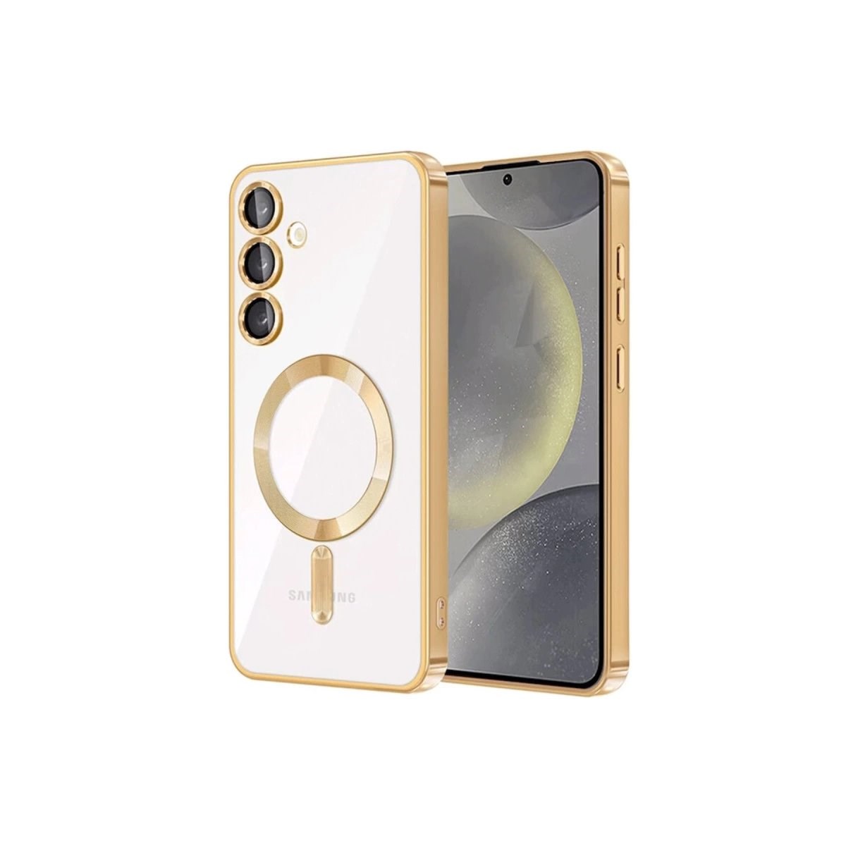 Samsung Galaxy S23 Plus Kılıf Kross Magneticsafe Kapak - Gold