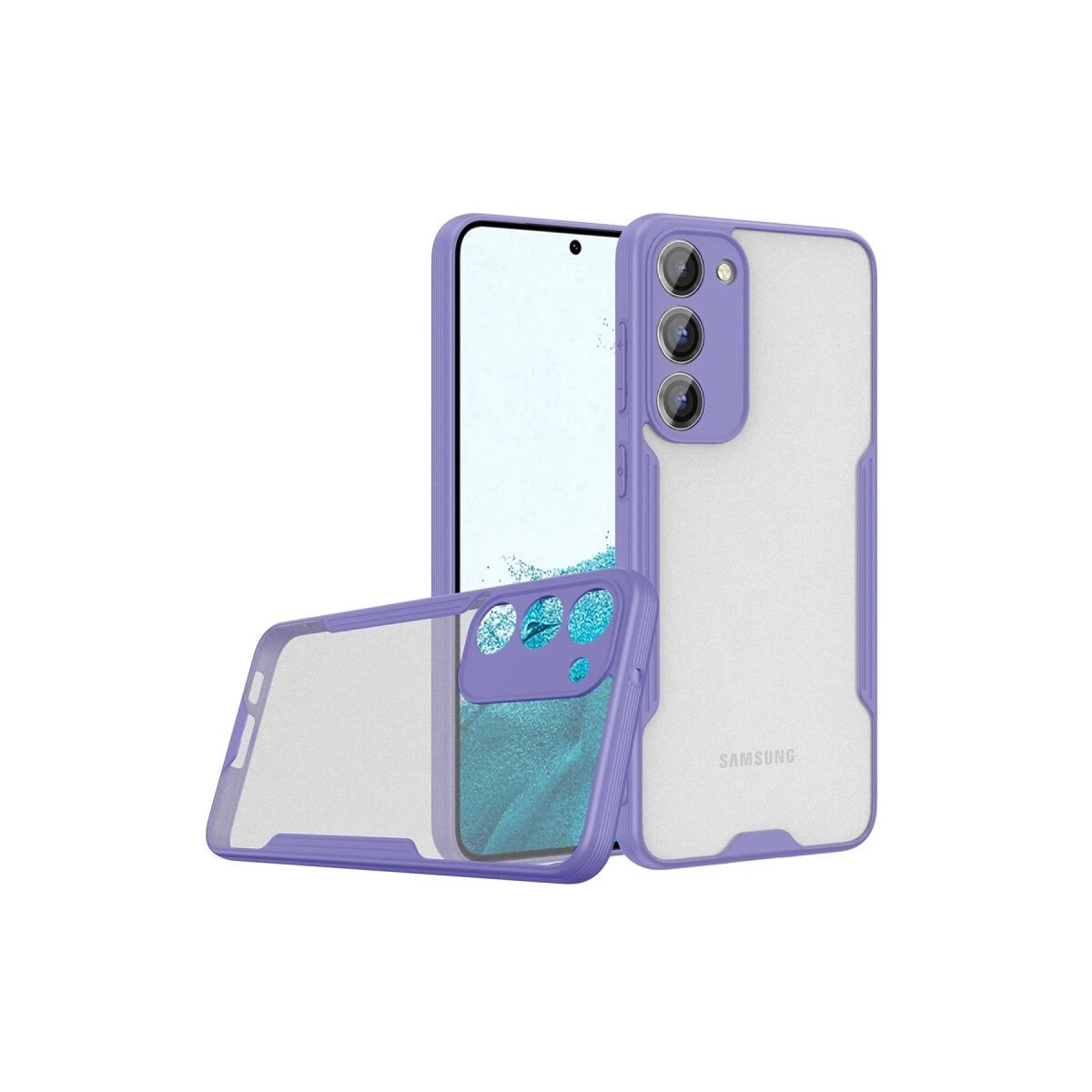 Samsung Galaxy S23 Plus Kılıf Platin Silikon - Lila