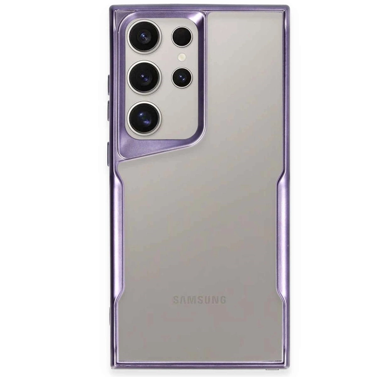 Samsung Galaxy S23 Ultra Kılıf Boyi Silikon Kapak - Derin Mor