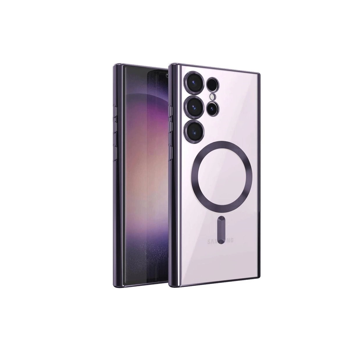 Samsung Galaxy S23 Ultra Kılıf Kross Magneticsafe Kapak - Mor