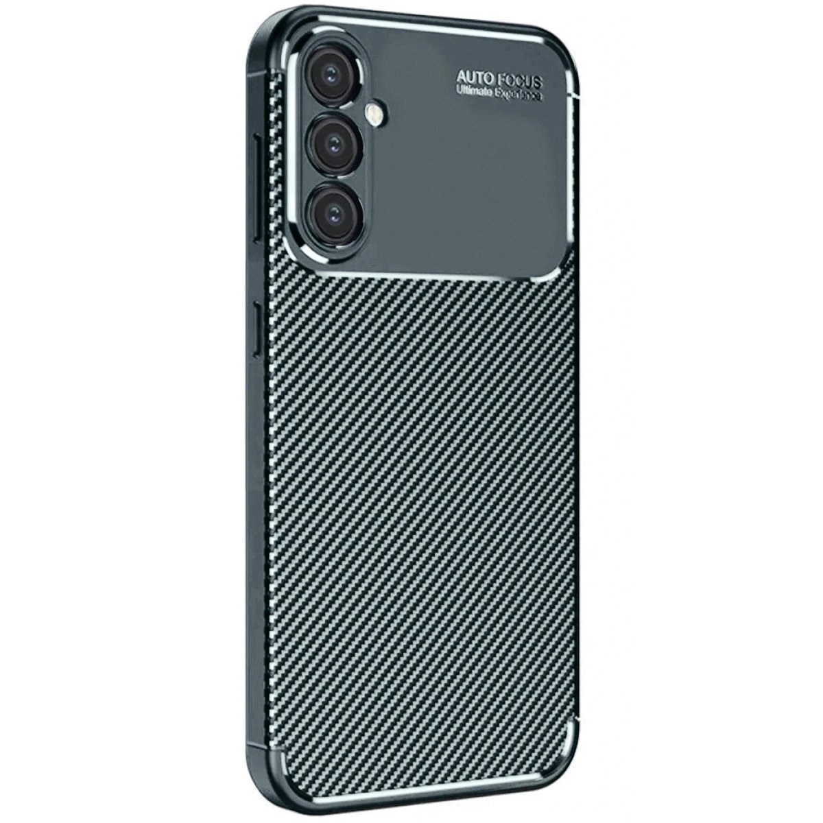 Samsung Galaxy S24 Fe Kılıf Auto Focus Karbon Kapak - Koyu Yeşil