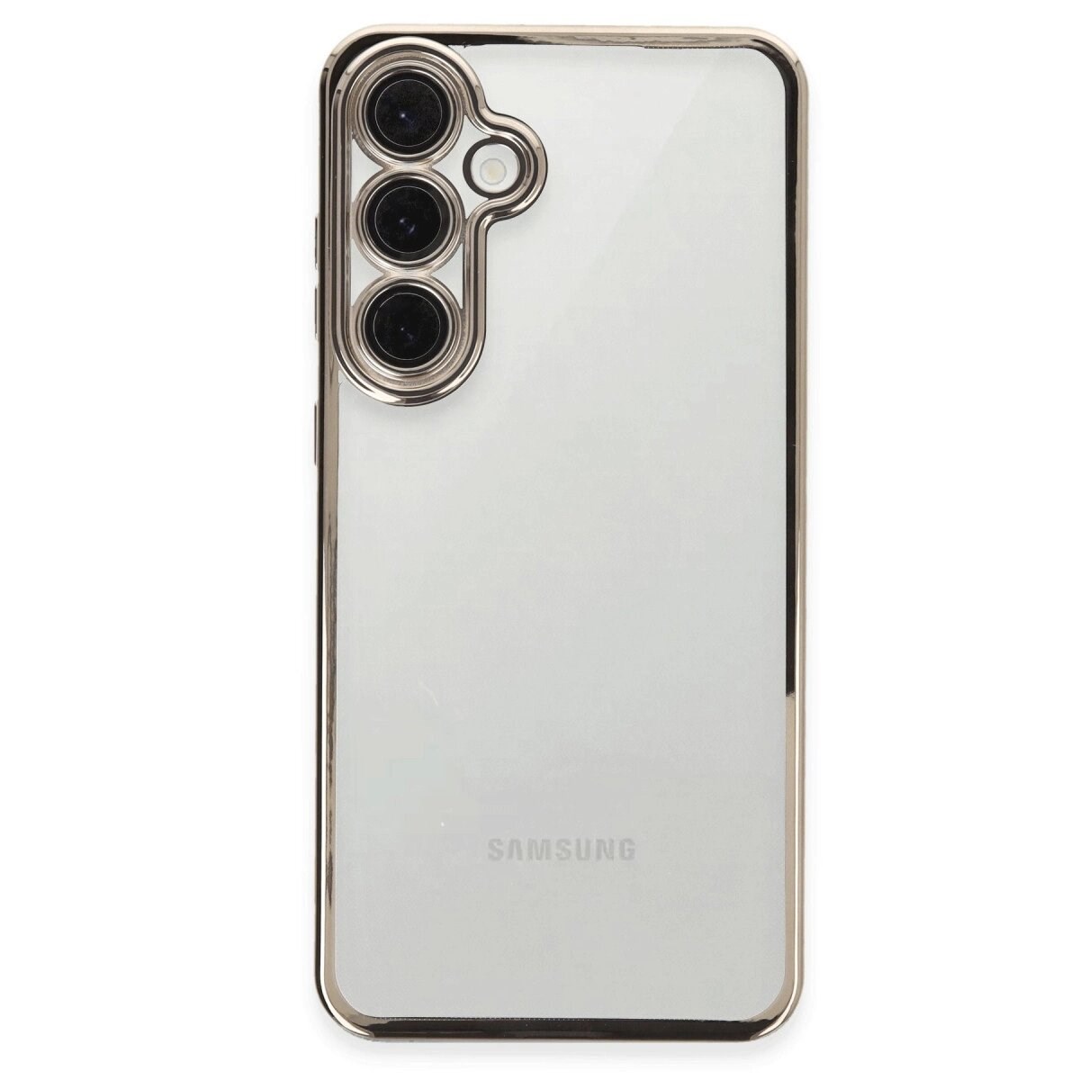 Samsung Galaxy S24 Fe Kılıf Razer Lensli Silikon - Titanyum Gri