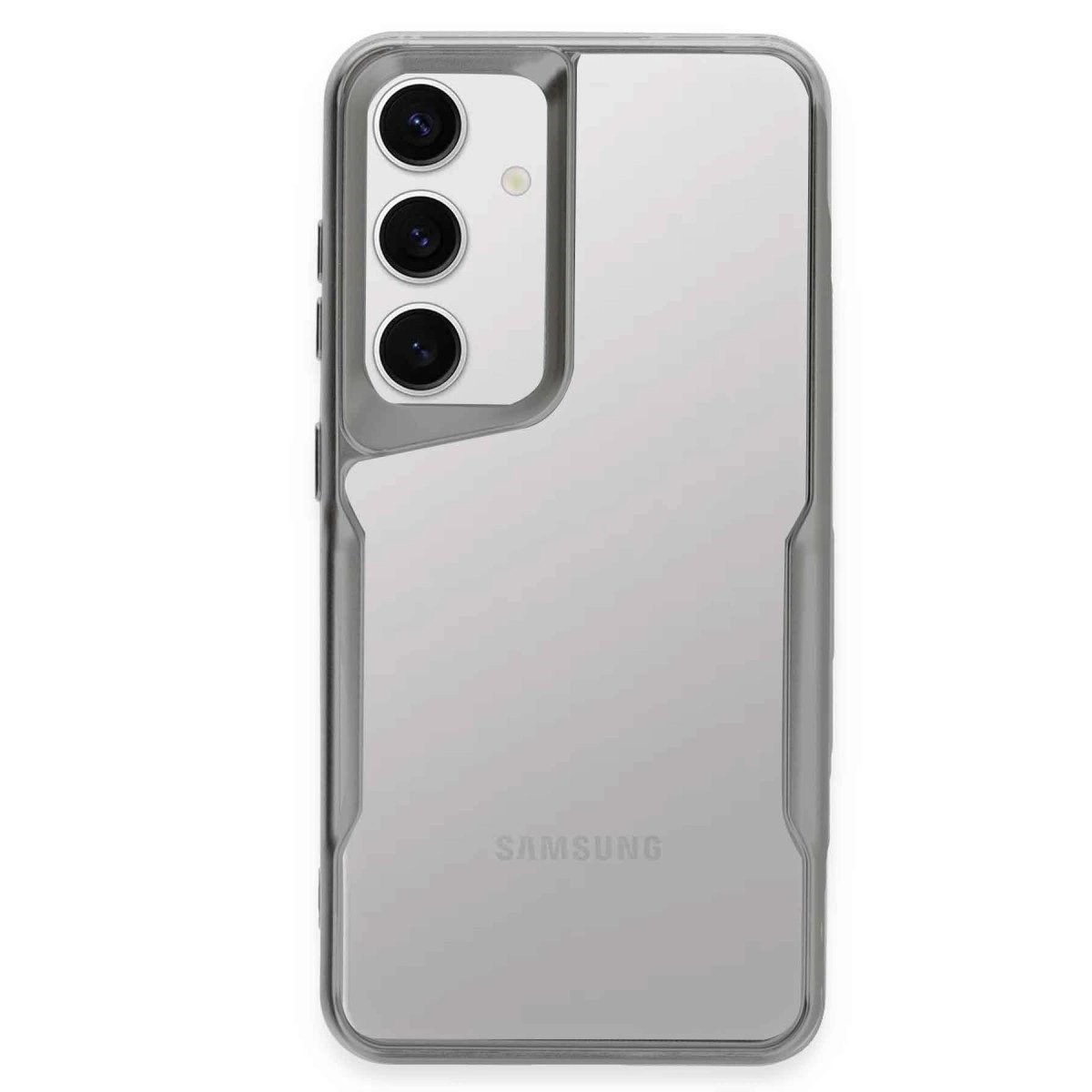 Samsung Galaxy S24 Kılıf Boyi Silikon Kapak - Gümüş