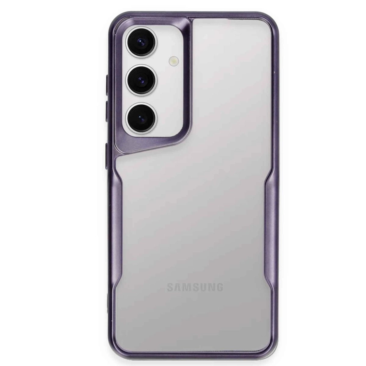 Samsung Galaxy S24 Kılıf Boyi Silikon Kapak - Derin Mor