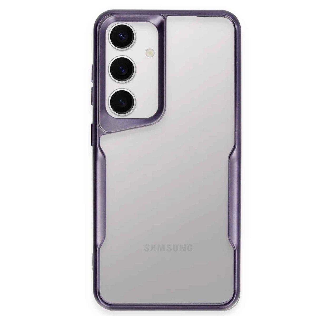 Samsung Galaxy S24 Kılıf Boyi Silikon Kapak - Derin Mor