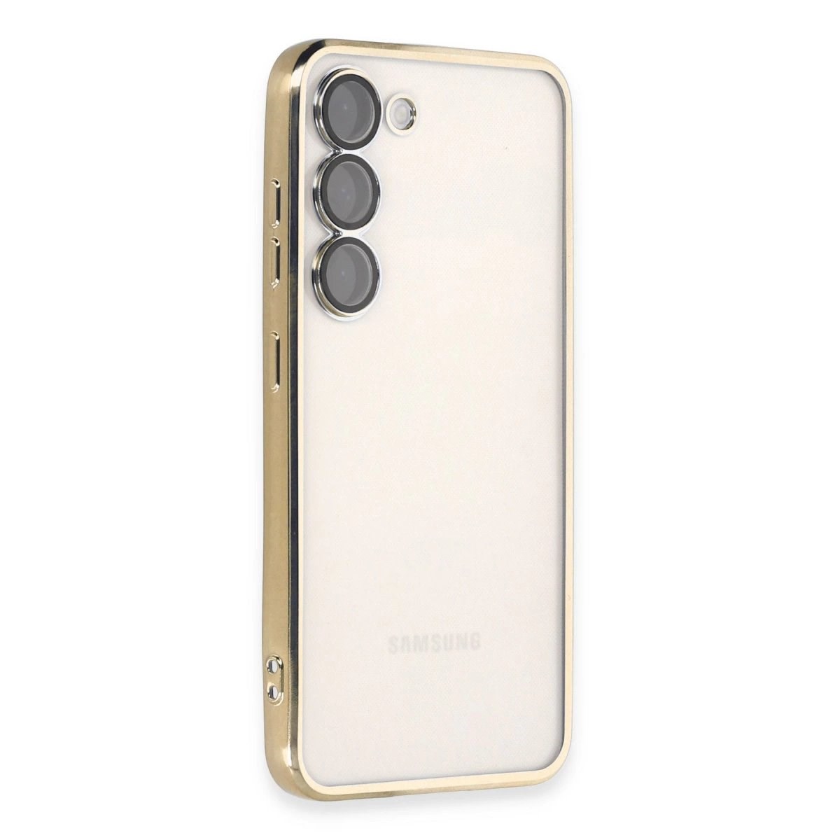 Samsung Galaxy S24 Kılıf Razer Lensli Silikon - Gold