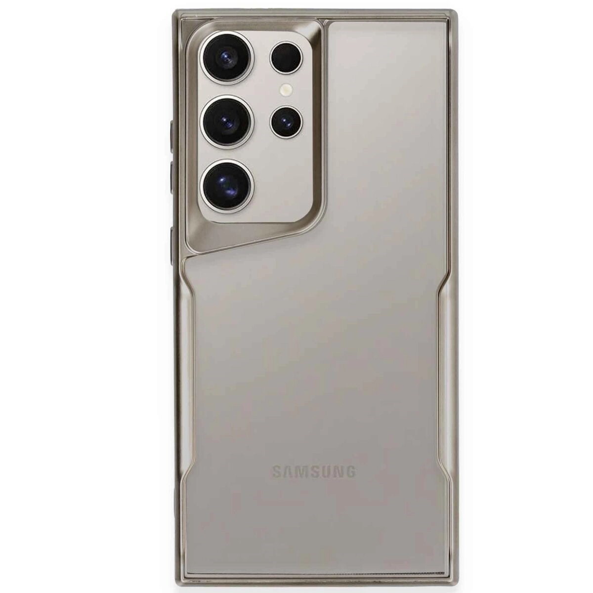 Samsung Galaxy S24 Ultra Kılıf Boyi Silikon Kapak - Titan Gri