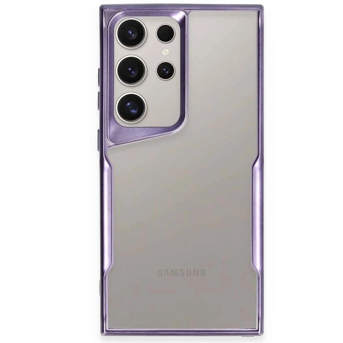 Samsung Galaxy S24 Ultra Kılıf Boyi Silikon Kapak - Derin Mor