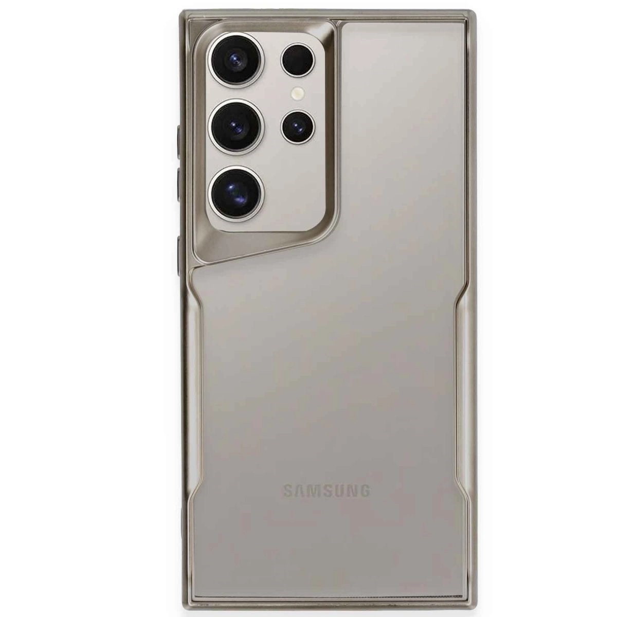 Samsung Galaxy S24 Ultra Kılıf Boyi Silikon Kapak - Titan Gri