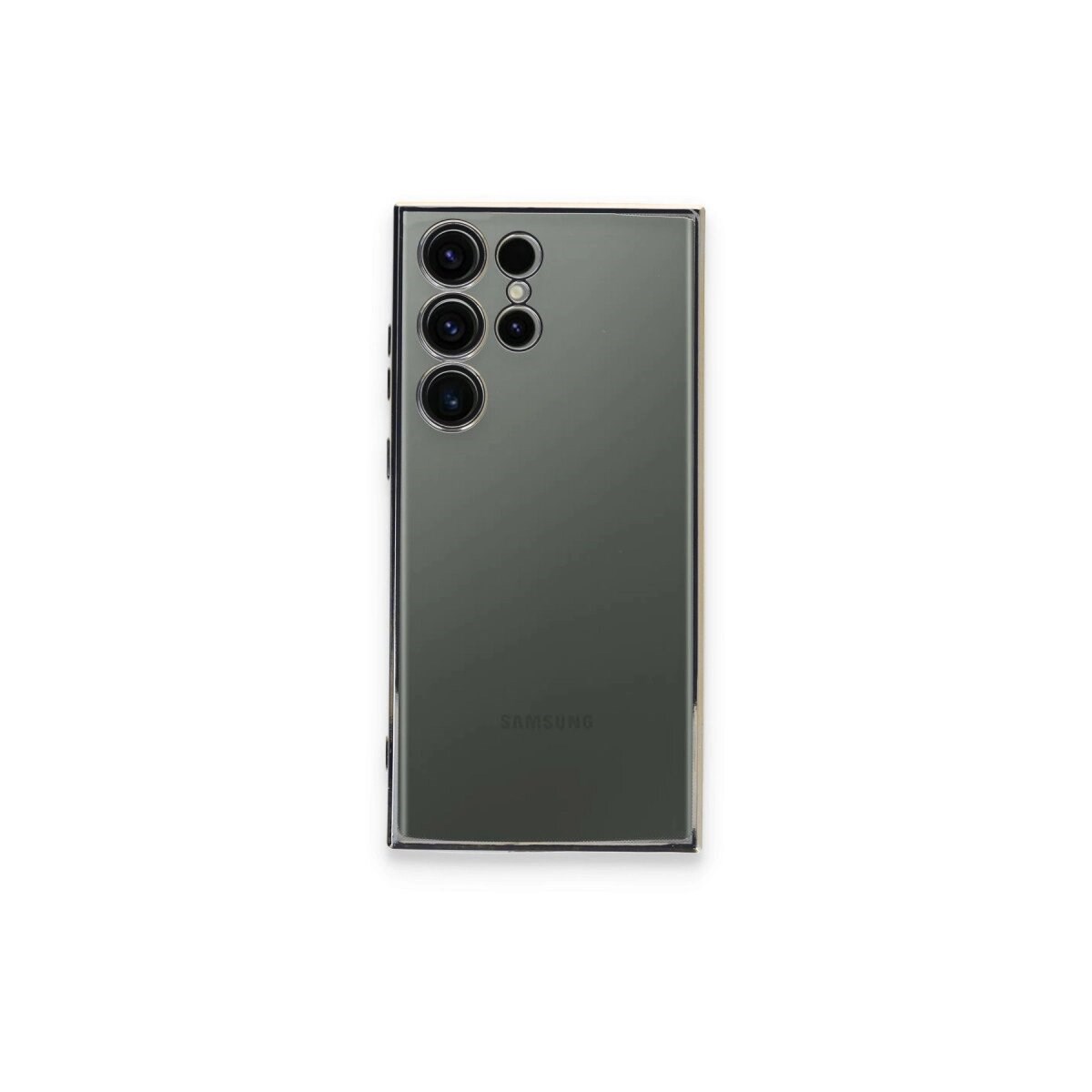 Samsung Galaxy S24 Ultra Kılıf Razer Lensli Silikon - Gümüş
