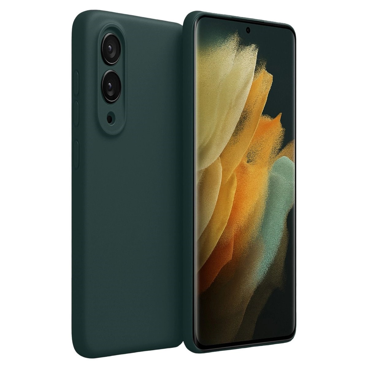 Samsung Galaxy S25 Edge First Silikon - Koyu Yeşil