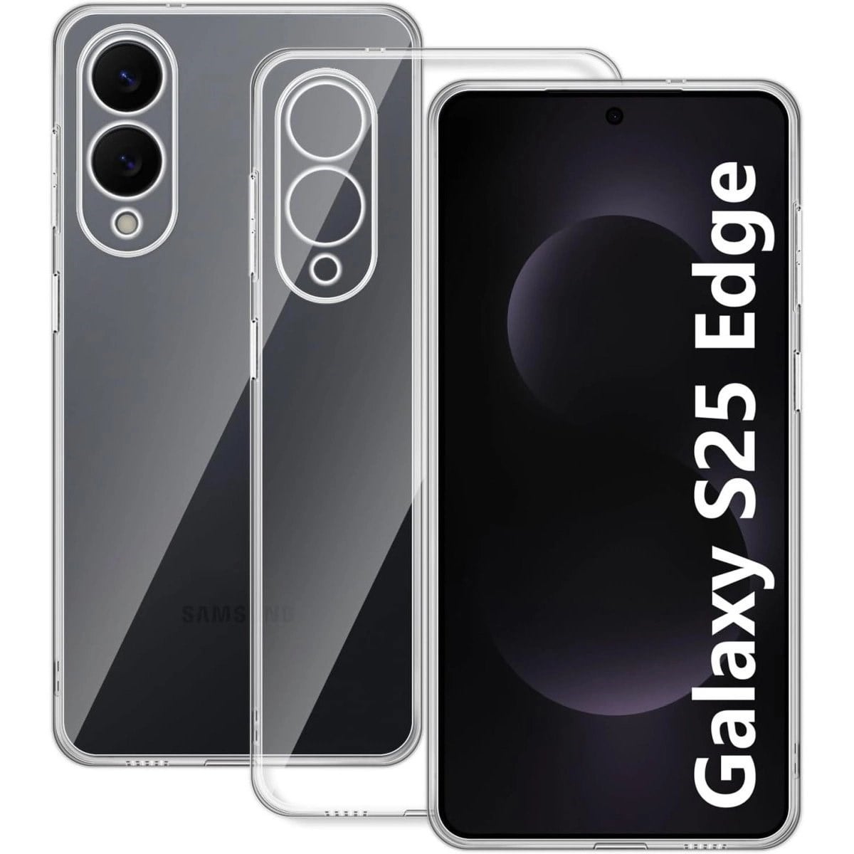Samsung Galaxy S25 Edge Kılıf Lüx Şeffaf Silikon