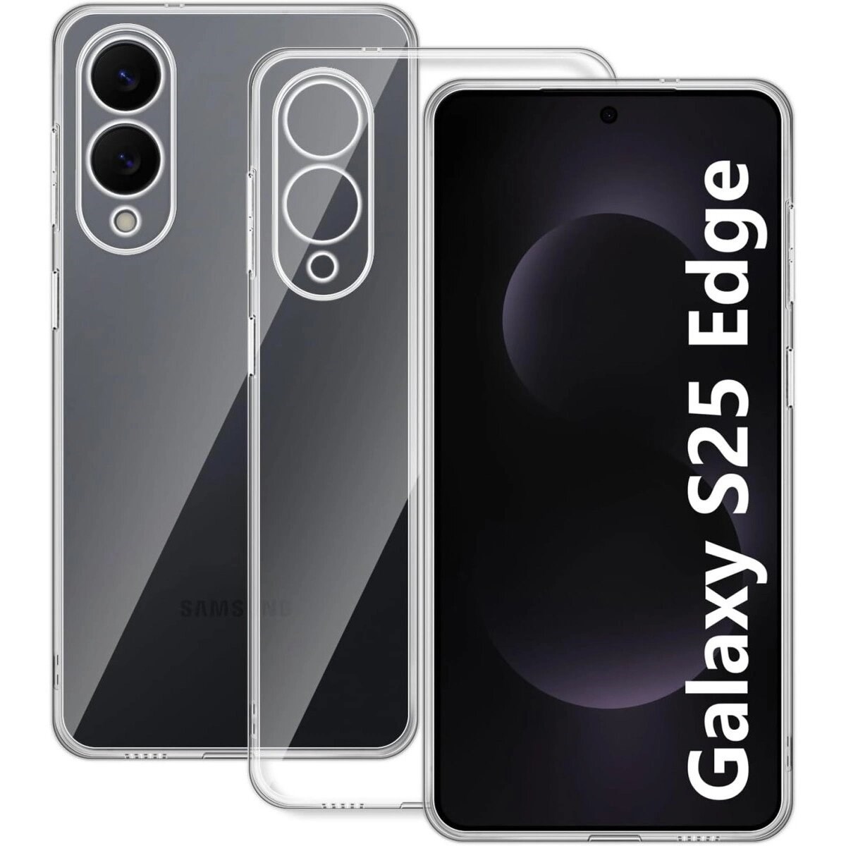 Samsung Galaxy S25 Edge Kılıf Lüx Şeffaf Silikon