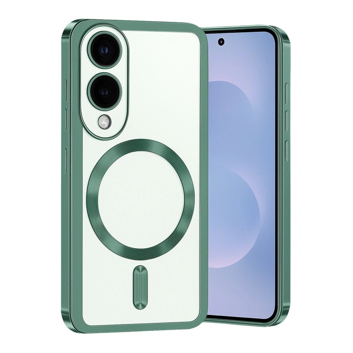 Samsung Galaxy S25 Edge Kross Magneticsafe Kapak - Koyu Yeşil