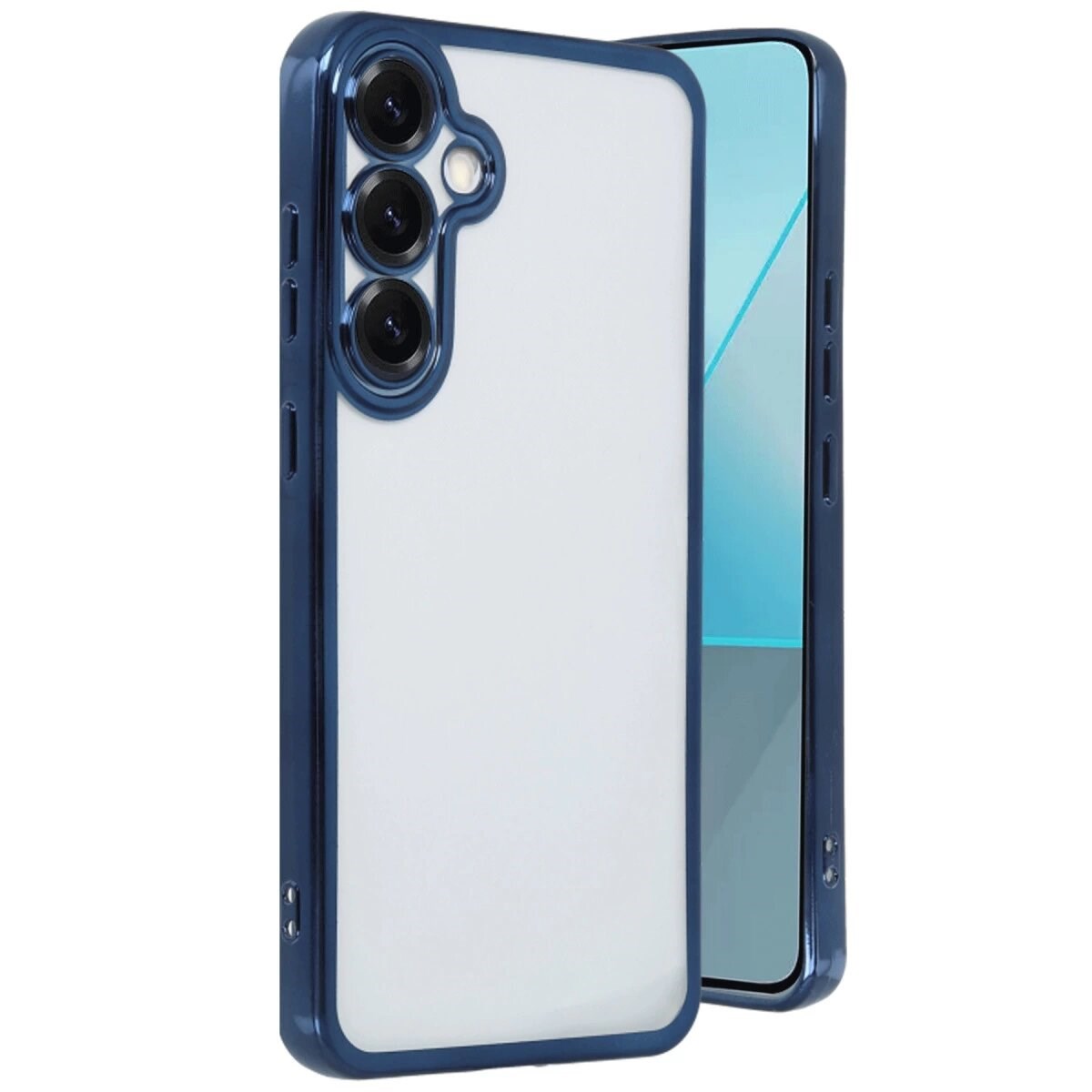 Samsung Galaxy S25 Kılıf Razer Lensli Silikon - Lacivert