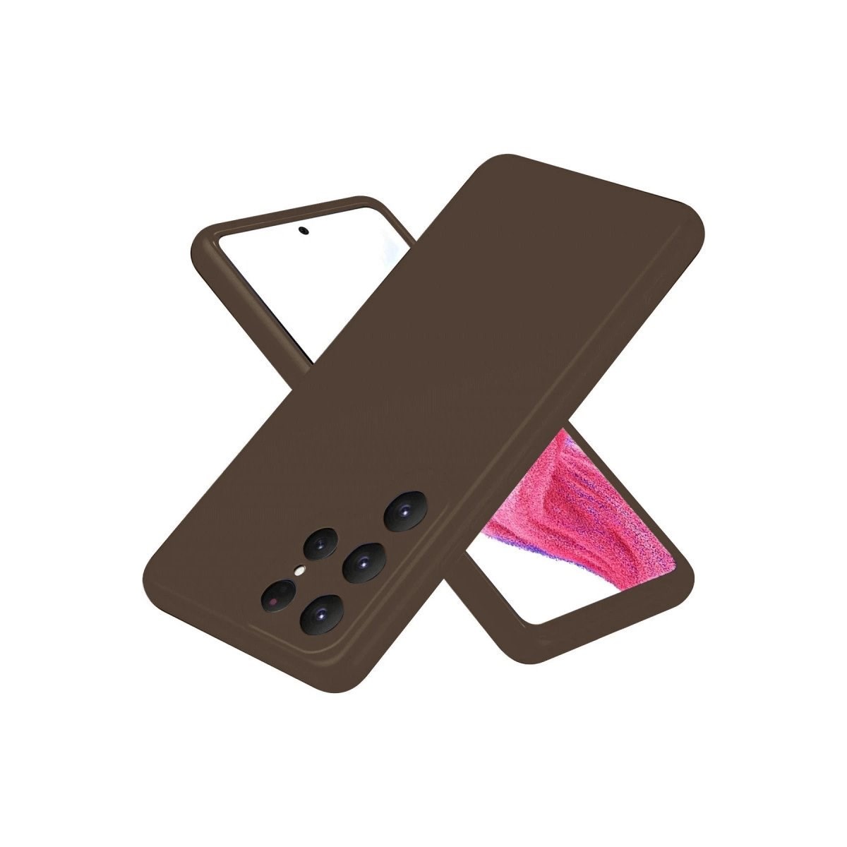 Samsung Galaxy S25 Ultra Kılıf First Silikon - Kahverengi