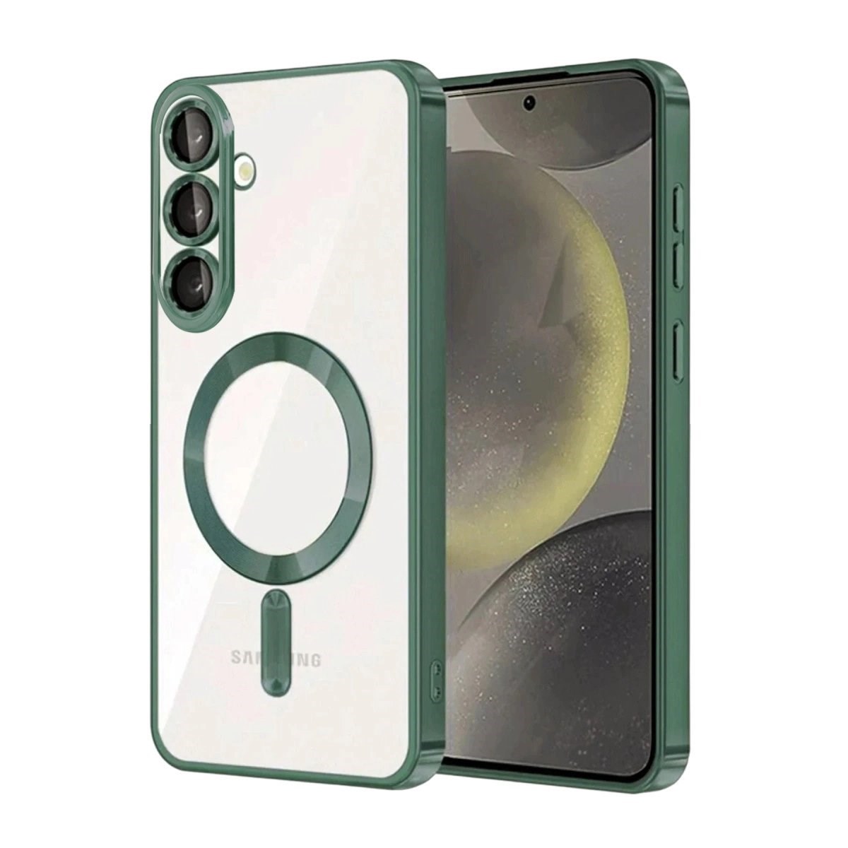 Samsung Galaxy S26 Kross Magneticsafe Kapak - Koyu Yeşil