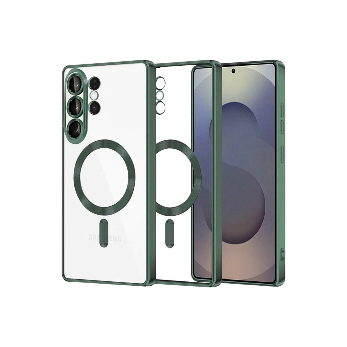 Samsung Galaxy S26 Ultra Kross Magneticsafe Kapak - Koyu Yeşil