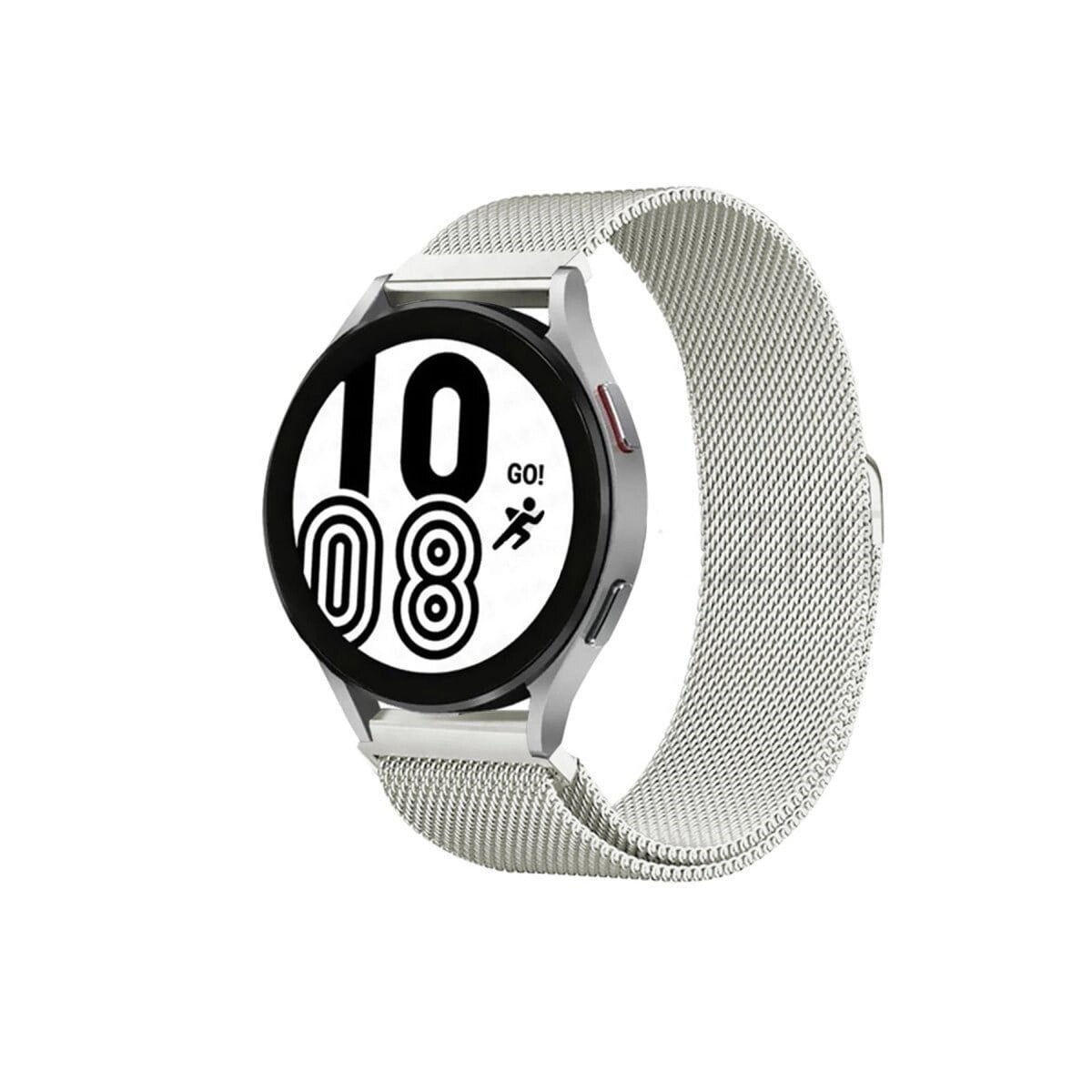 Samsung Galaxy Watch 4 Metal Mıknatıslı Kordon (saat Değildir) - Gümüş