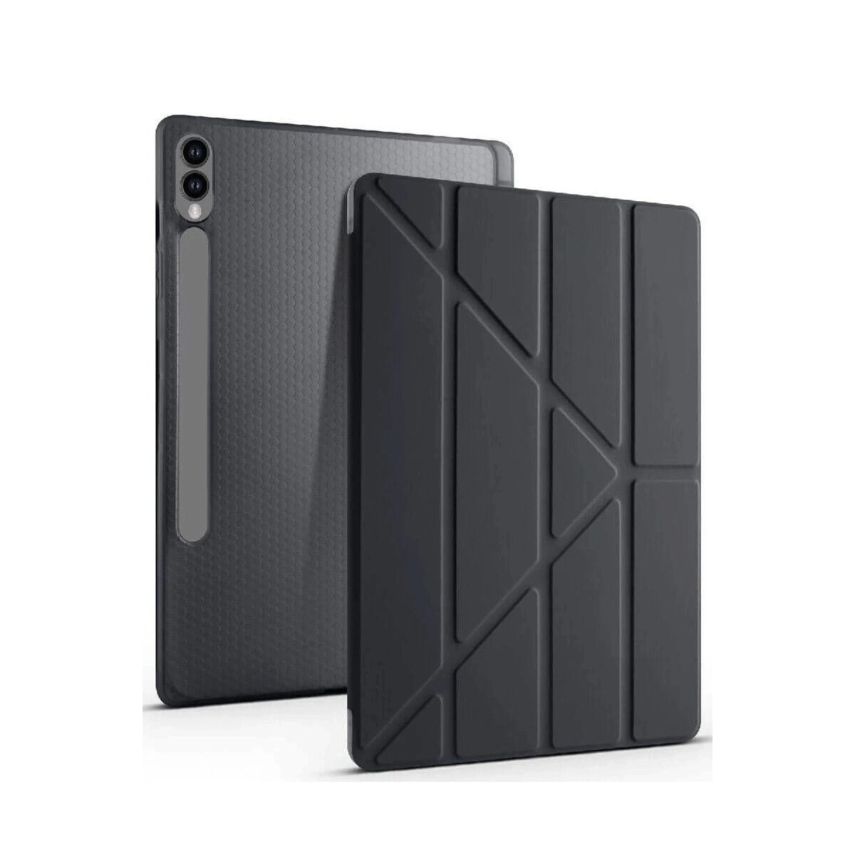 Samsung Galaxy X610 Tab S9 Fe Plus 12.4 Kılıf Kalemlikli Mars Tablet Kılıfı - Siyah