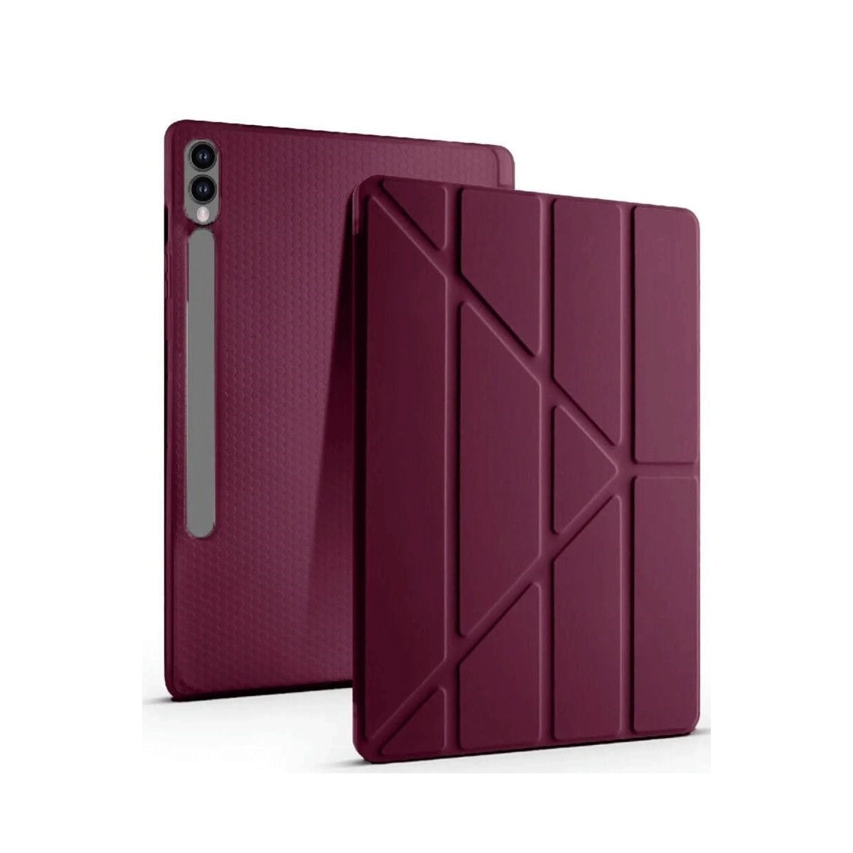 Samsung Galaxy X610 Tab S9 Fe Plus 12.4 Kılıf Kalemlikli Mars Tablet Kılıfı - Mürdüm