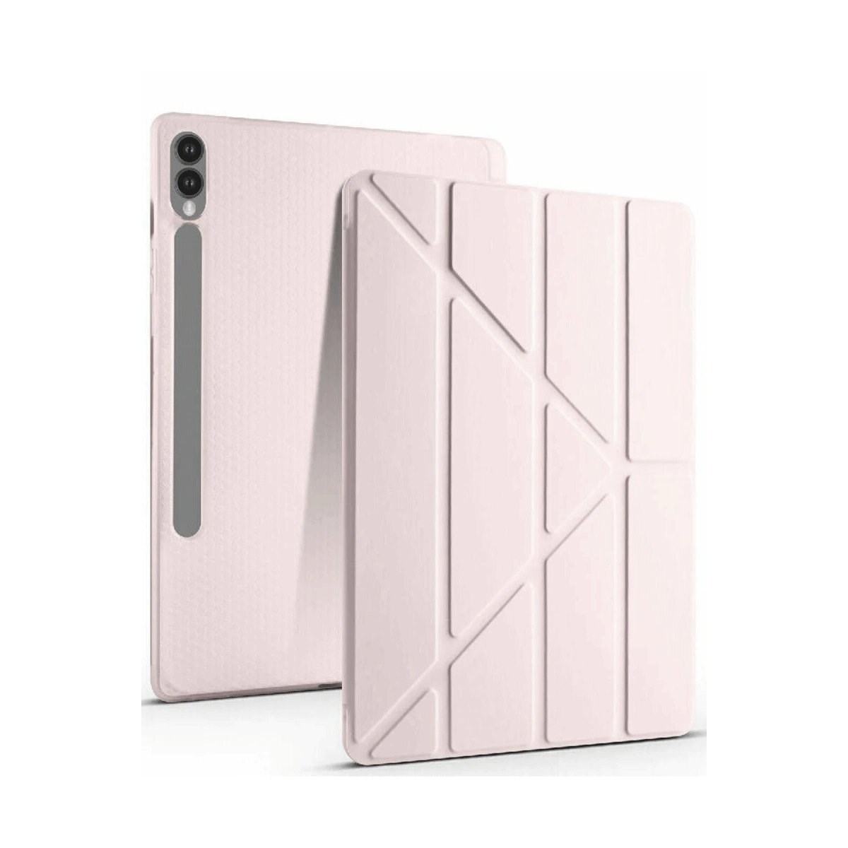 Samsung Galaxy X610 Tab S9 Fe Plus 12.4 Kılıf Kalemlikli Mars Tablet Kılıfı - Rose Gold