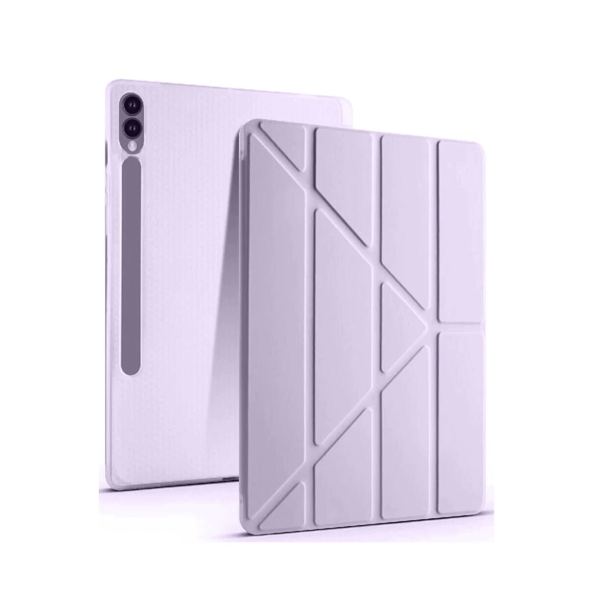 Samsung Galaxy X610 Tab S9 Fe Plus 12.4 Kılıf Kalemlikli Mars Tablet Kılıfı - Lila