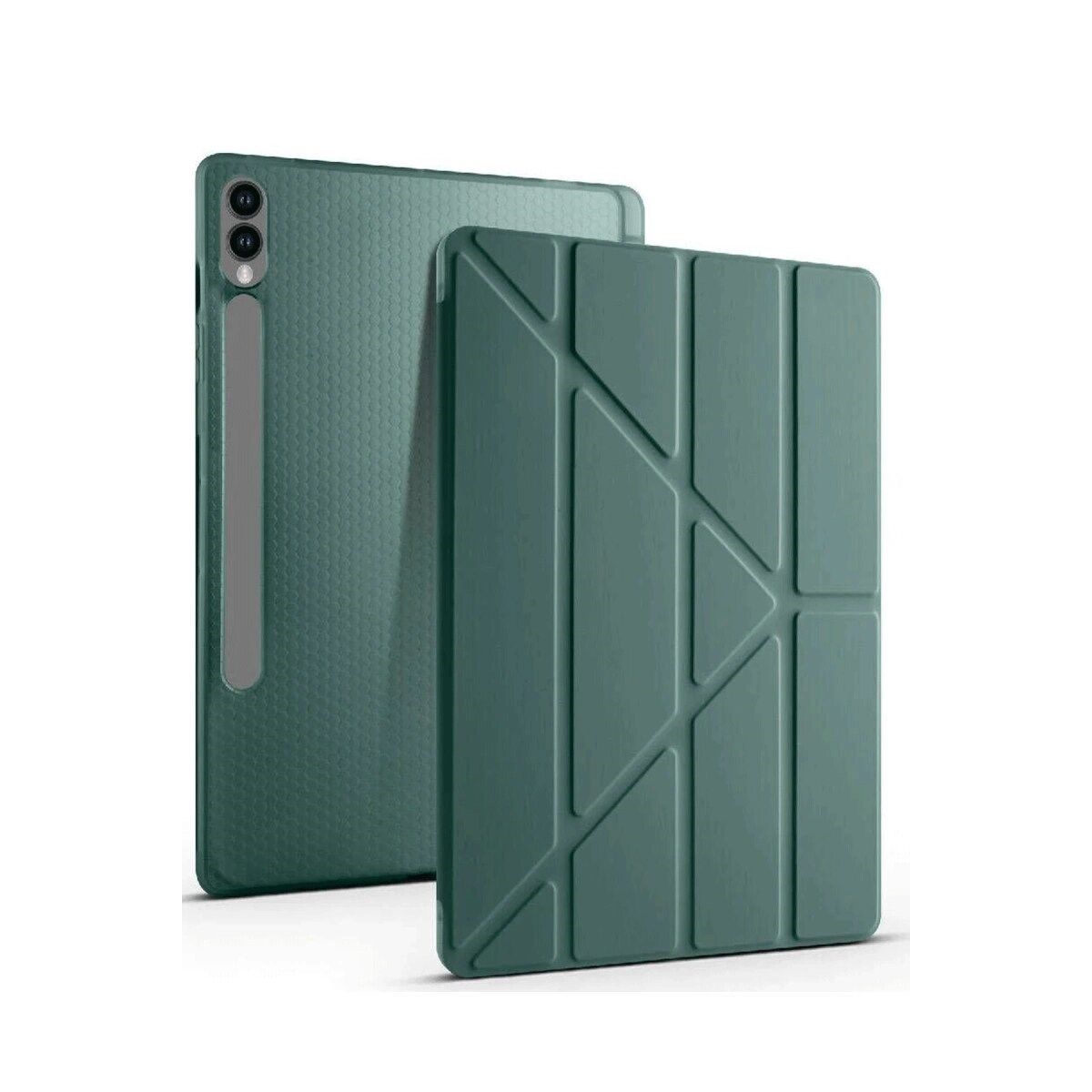 Samsung Galaxy X610 Tab S9 Fe Plus 12.4 Kılıf Kalemlikli Mars Tablet Kılıfı - Koyu Yeşil