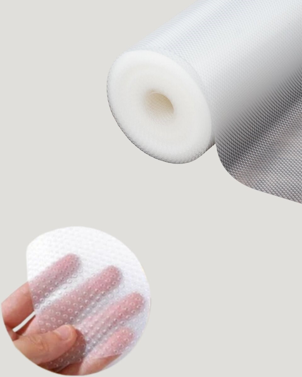 Şeffaf mutfak raflığı ve çekmece kaplaması kaydırmaz pvc