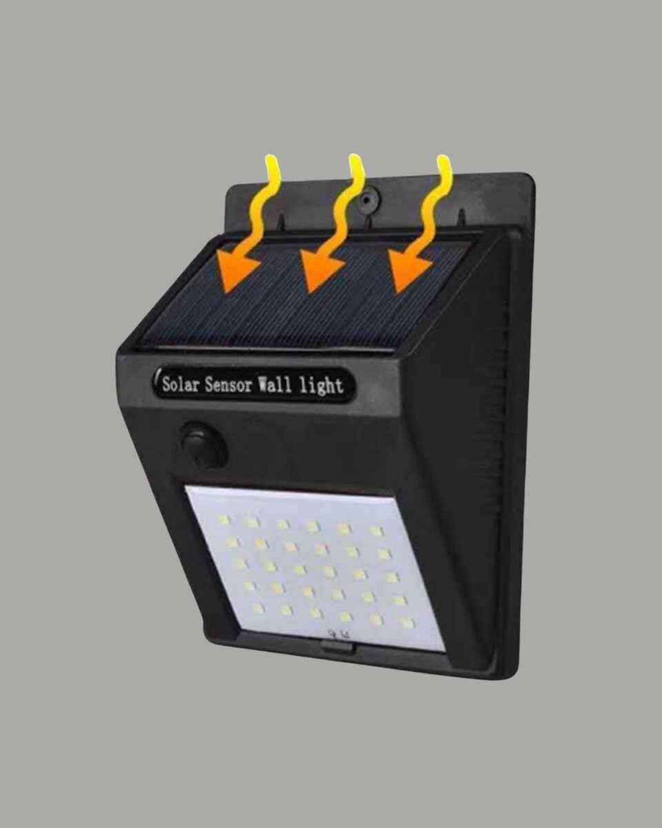 Sensörlü 20 LED Solar Duvar Lambası 3 Metre Algılama Mesafesi