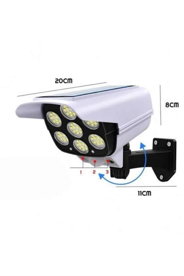 Solar Bahçe Lambası Uzaktan Kumandalı Kamera Görünümlü Hareket Sensörlü