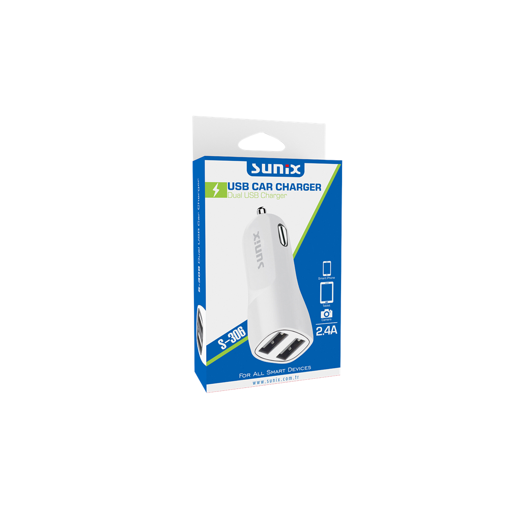 SUNİX USB CAR CHARGER 2.4A S-306