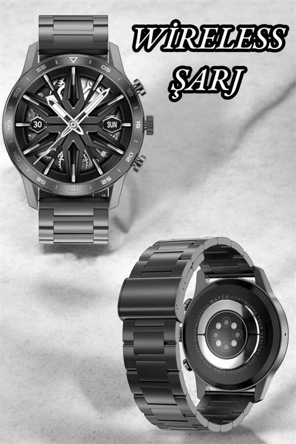 Suya Dayanıklı Dokunmatik Akıllı Saat Bluetooth 5.0, Sesli Asistan ve Sağlık Takibi