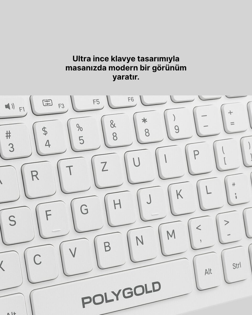 Tam Boy Kablosuz Klavye Mouse Seti - Gelişmiş Bağlantı ve Sessiz Performans