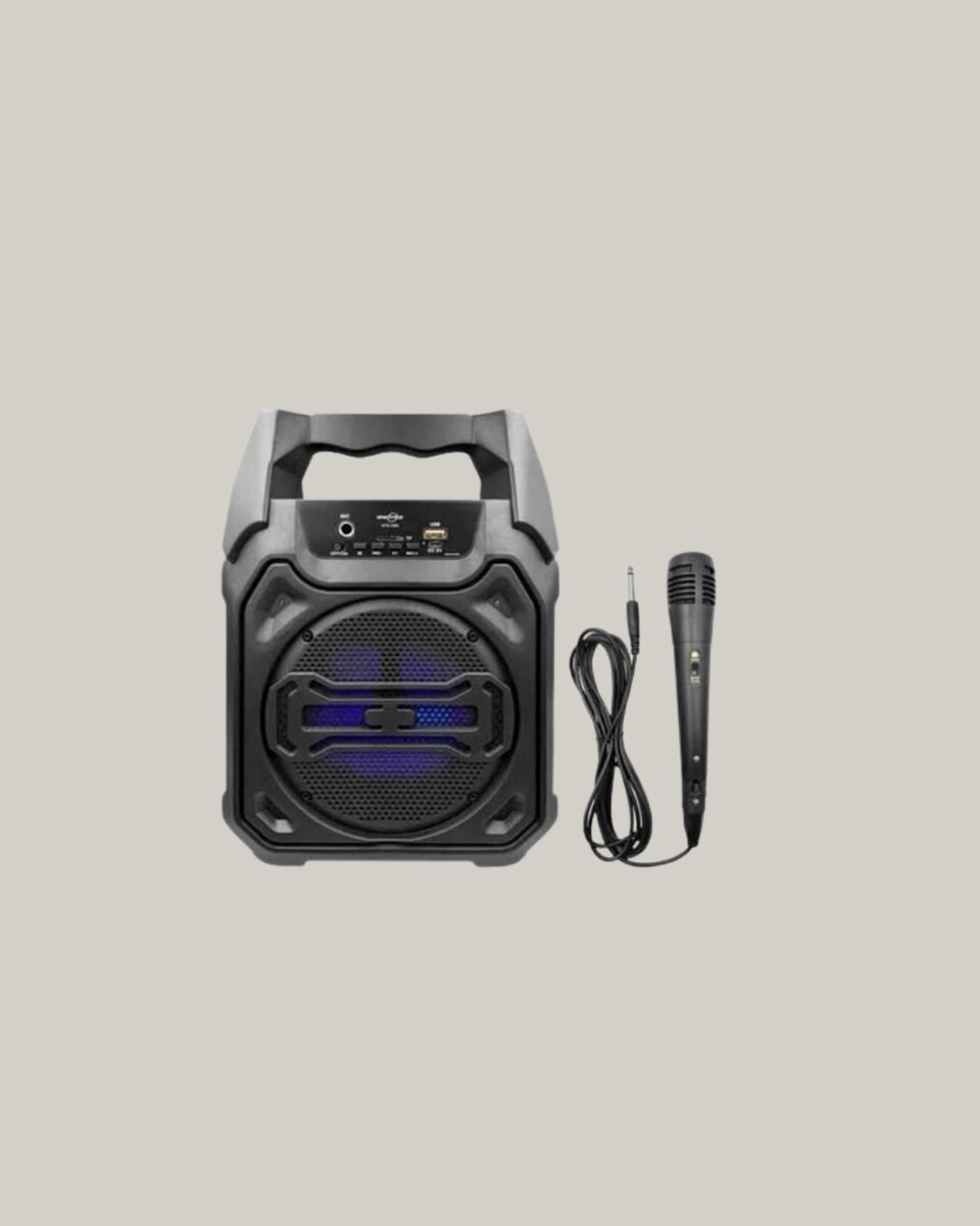 Taşınabilir 6.5” Bluetooth Hoparlör USB TF Kart Mikrofonlu Şarjlı Sistem