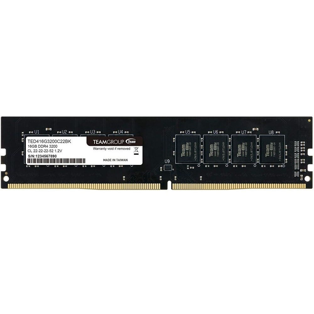 TEAM 16GB DDR4 3200MHz CL22 PC RAM VALUE TED416G3200C22BK