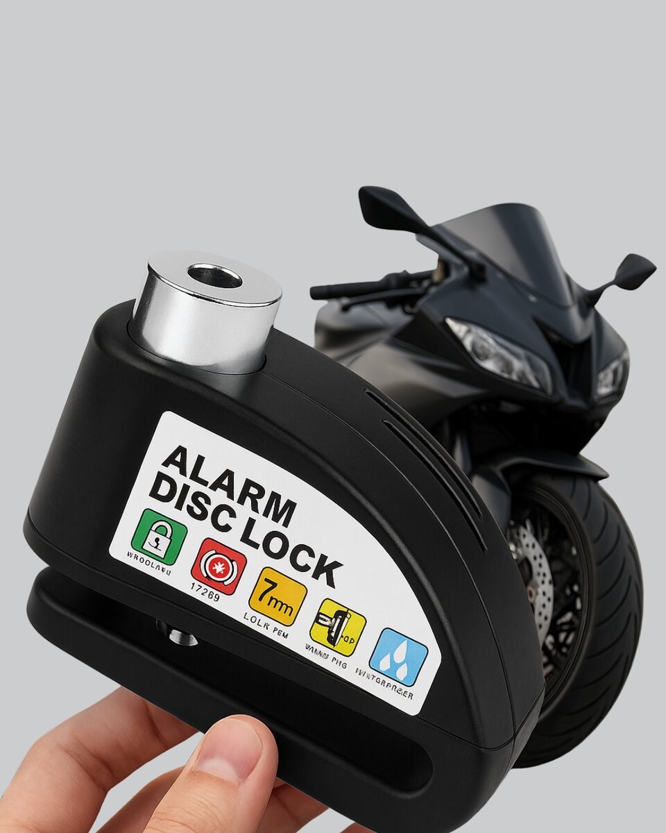 Titreşim Sensörlü Alarm Disk Kilidi Motosiklet Scooter Bisiklet