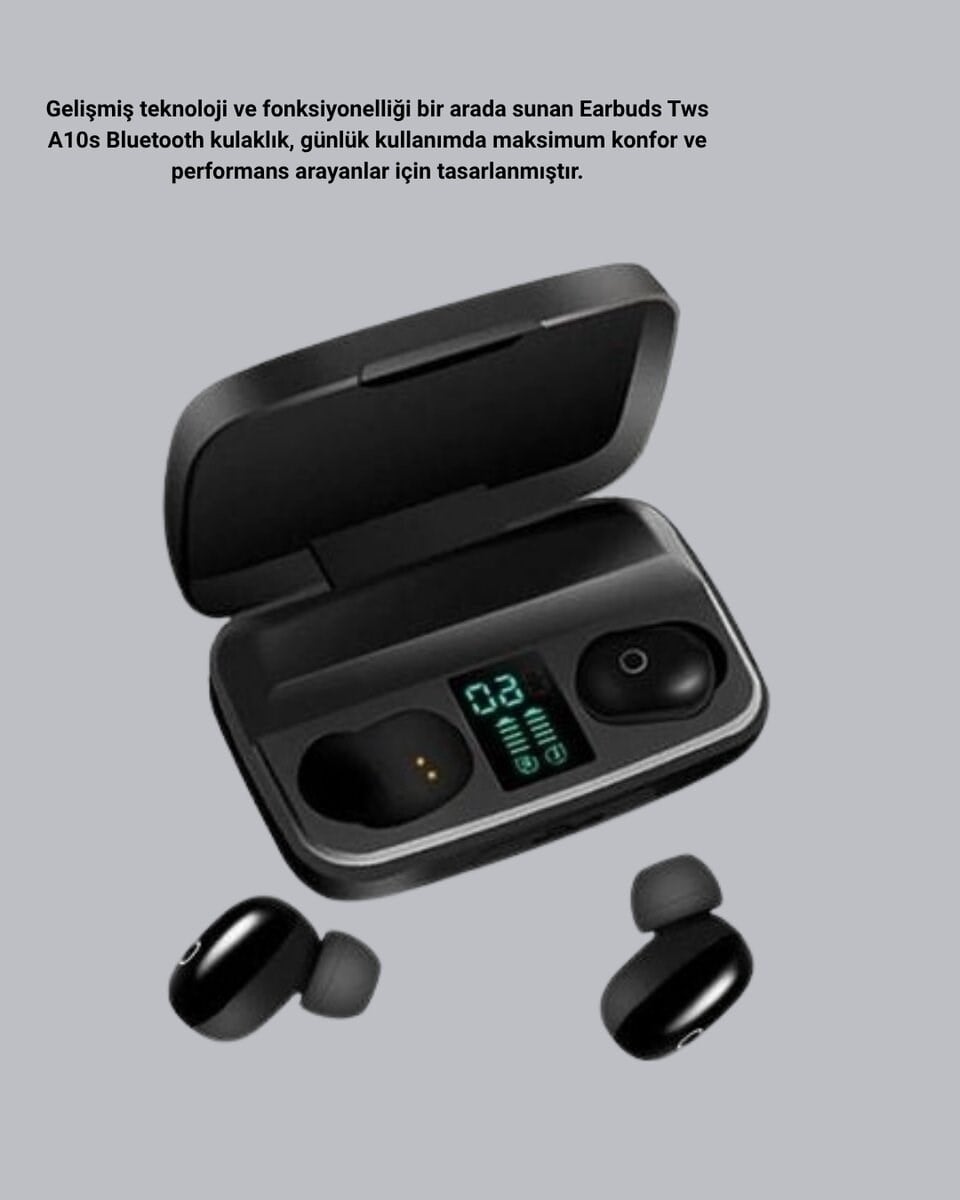 TWS Bluetooth Kulaklık 1800mAh Şarj Kutulu Dijital Ekranlı