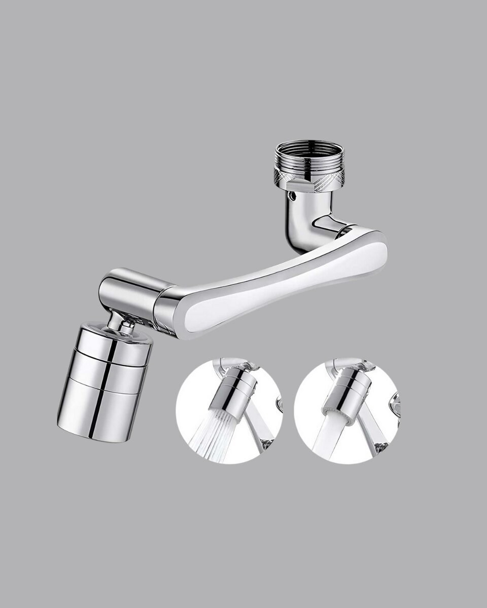 Üç Segmentli 1080 Derece Musluk Aparatı Esnek Döner Havalandırıcı Pratik Kullanım