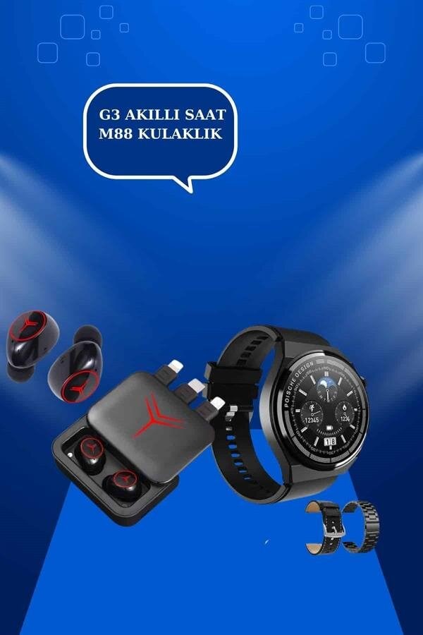 Ucuz Kaliteli Akıllı Saat ve Powerbank Bluetooth Kulaklık 5.1 Stereo ANC Özelliği