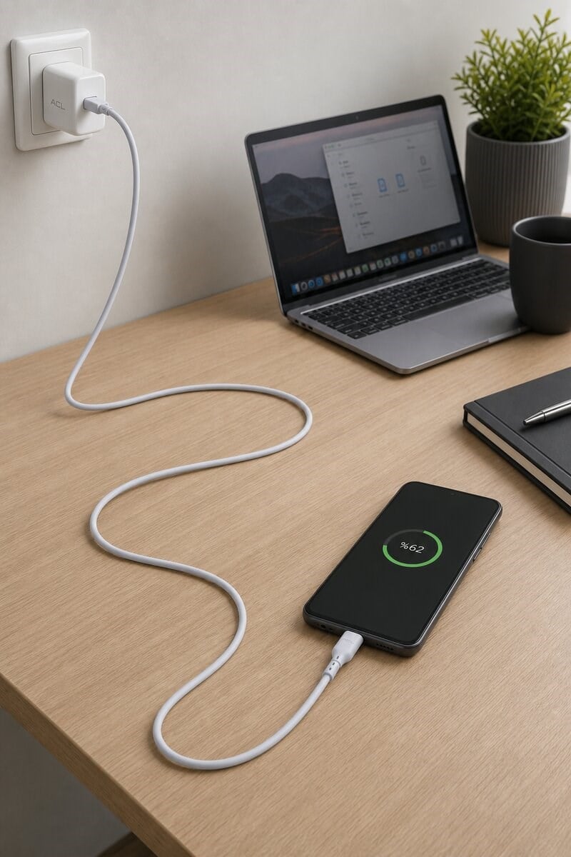USB-A to Type-C 2 Metre Hızlı Şarj Kablosu