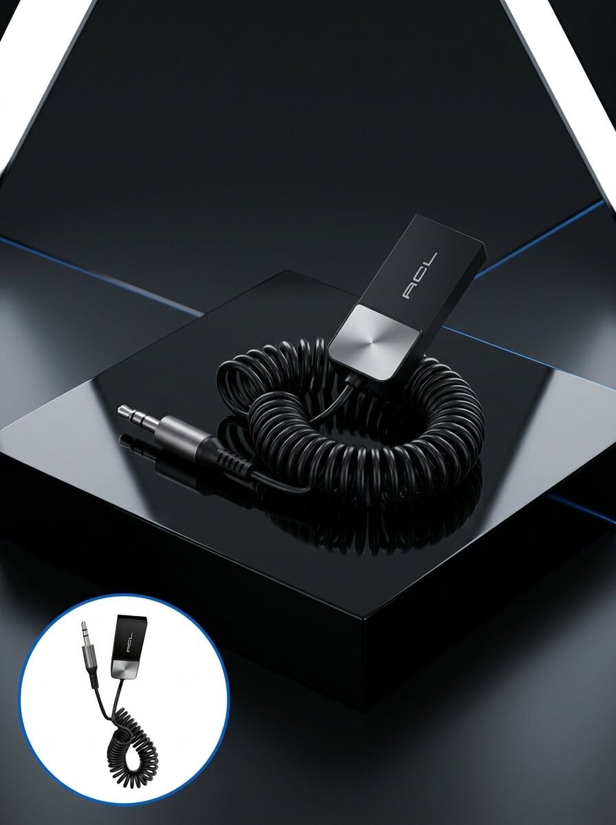 USB AUX Bluetooth Adaptörü Kablosuz Ses Aktarım Cihazı