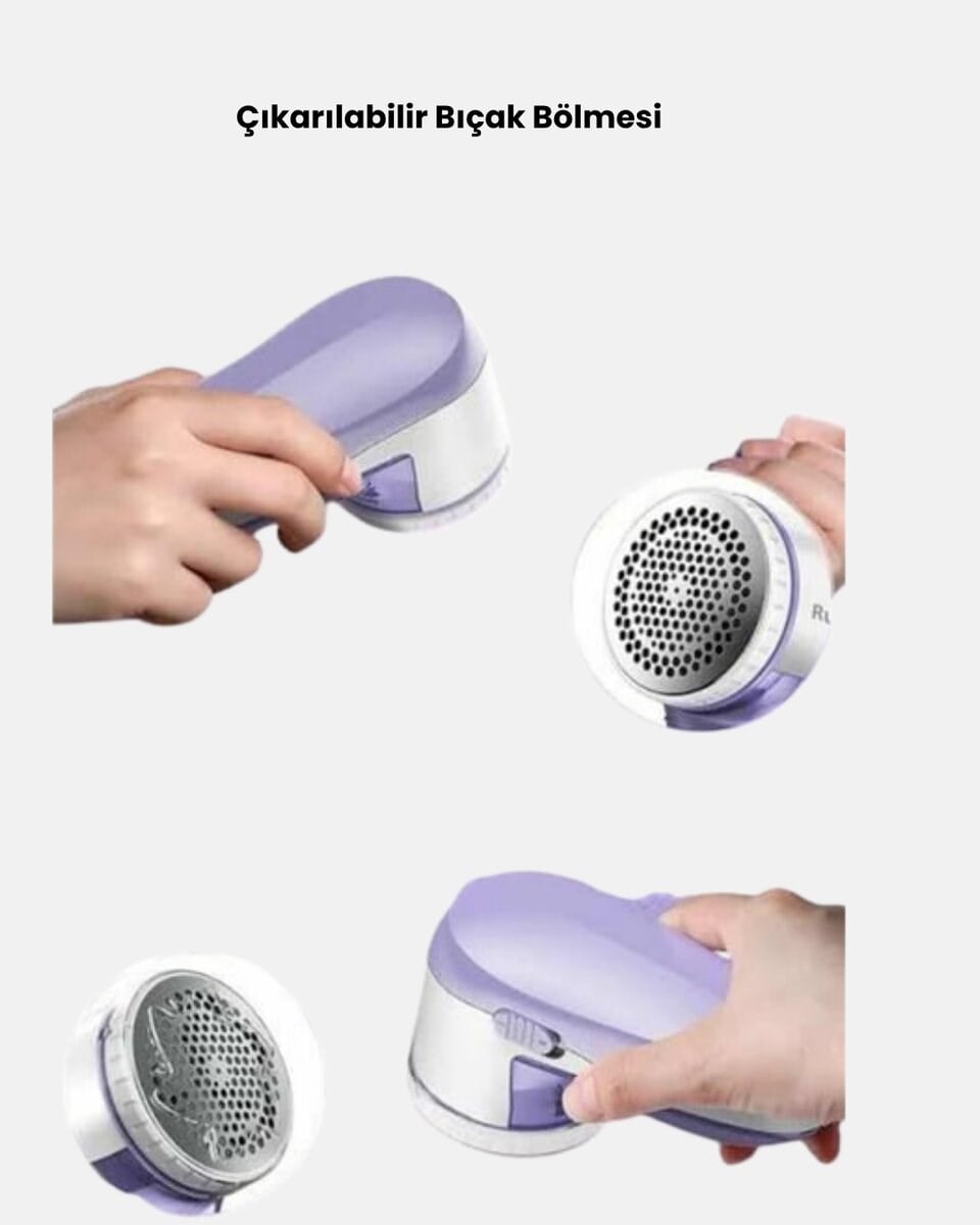 USB Şarjlı Tiftik Temizleyici – Kolay Temizlenen Hazne ve Bıçak, Taşınabilir