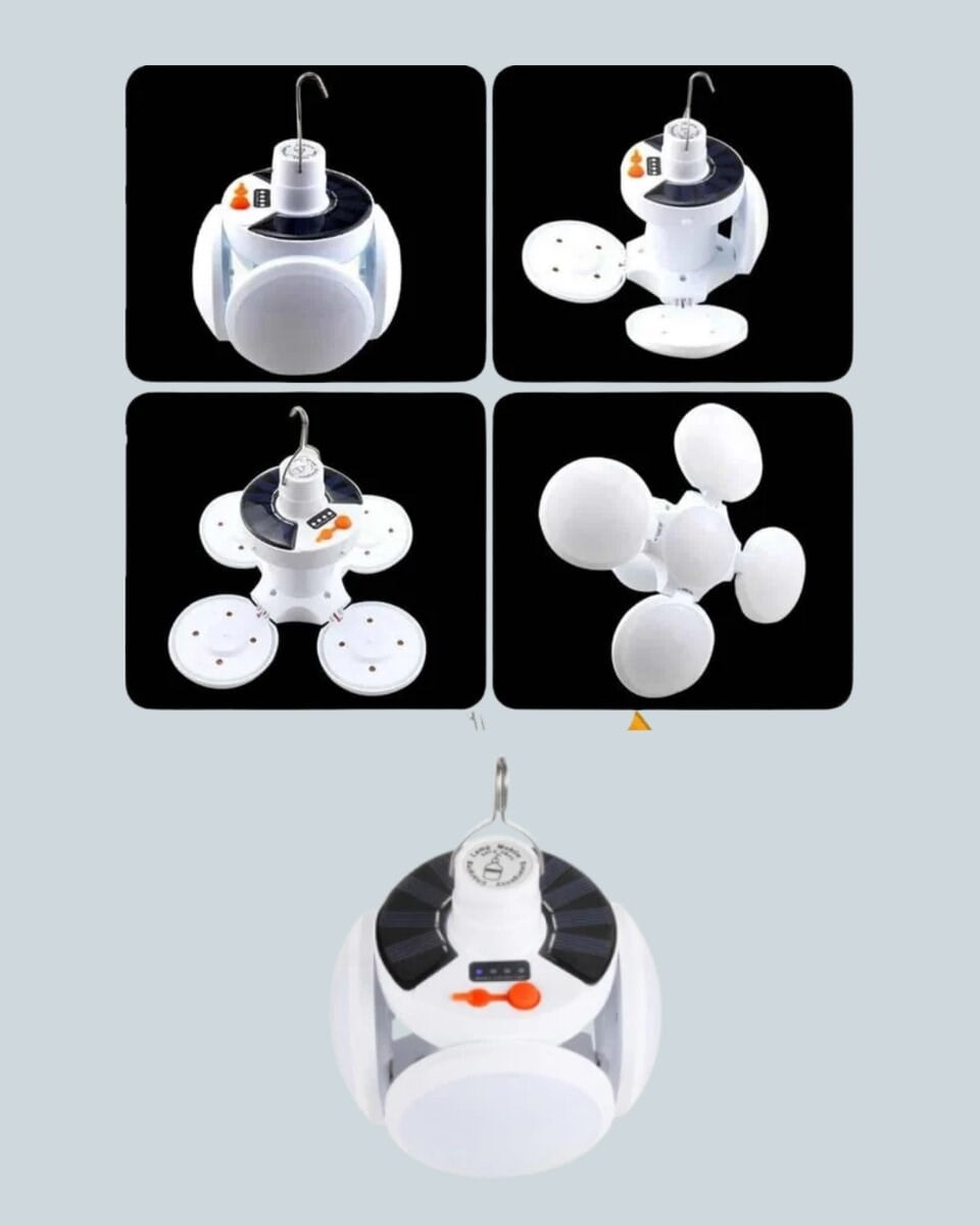 Uzaktan Kumandalı, 360 Derece Katlanabilir Solar LED Aydınlatma Çadır Lambası