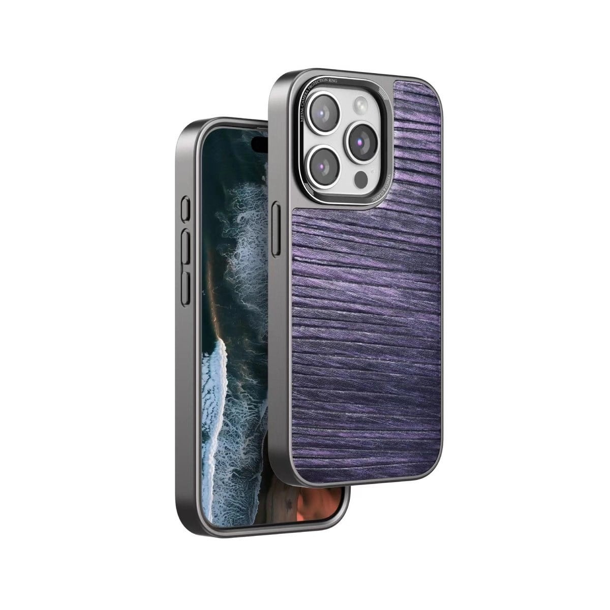 Venco İphone 14 Pro Wave Kapak - Derin Mor